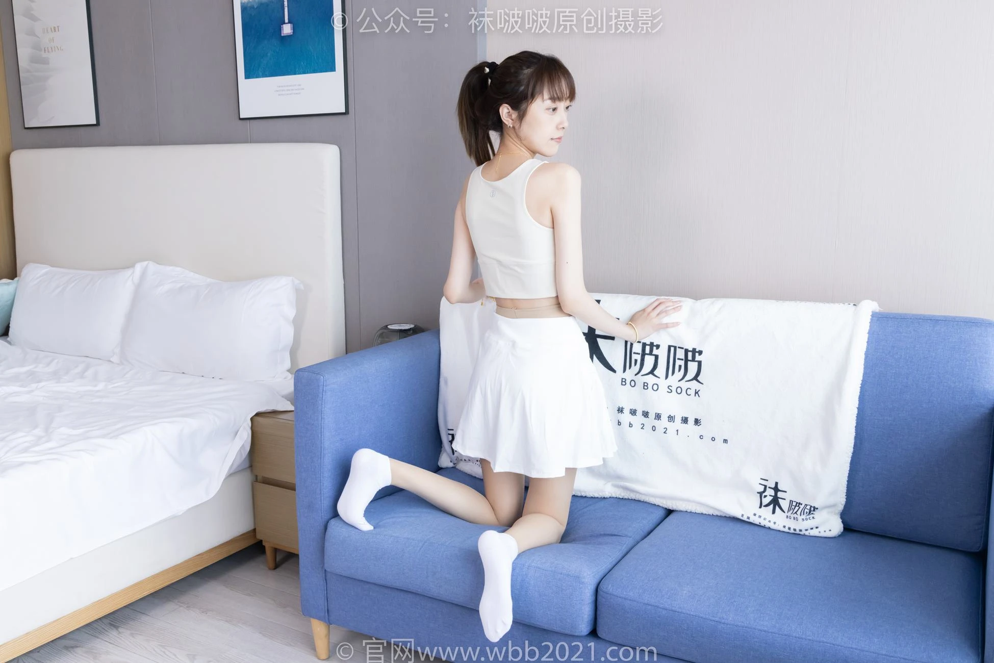 [BoBoSocks袜啵啵]NO.424 稚予-运动鞋、白棉袜、肉丝、腰丝[140P/1V/5.73GB]