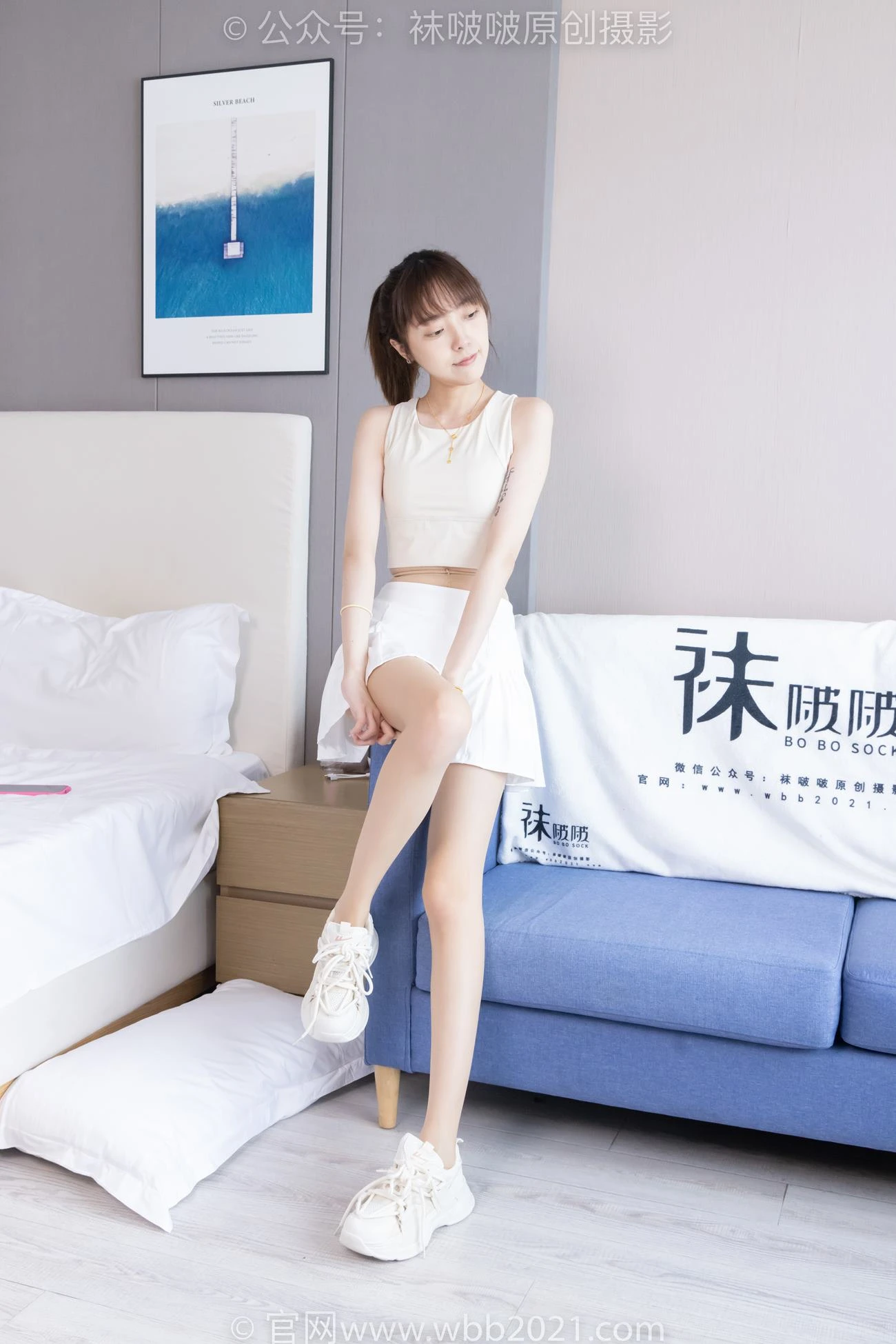 [BoBoSocks袜啵啵]NO.424 稚予-运动鞋、白棉袜、肉丝、腰丝[140P/1V/5.73GB]