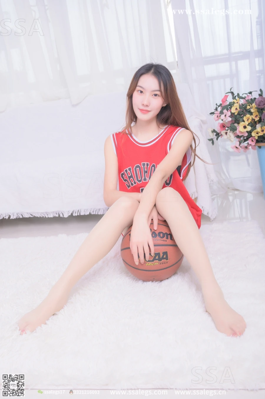 [SSA丝社]超清写真 NO.325 素素小姐姐放假在家穿丝袜陪你玩篮球(下)[127P/1.38GB]