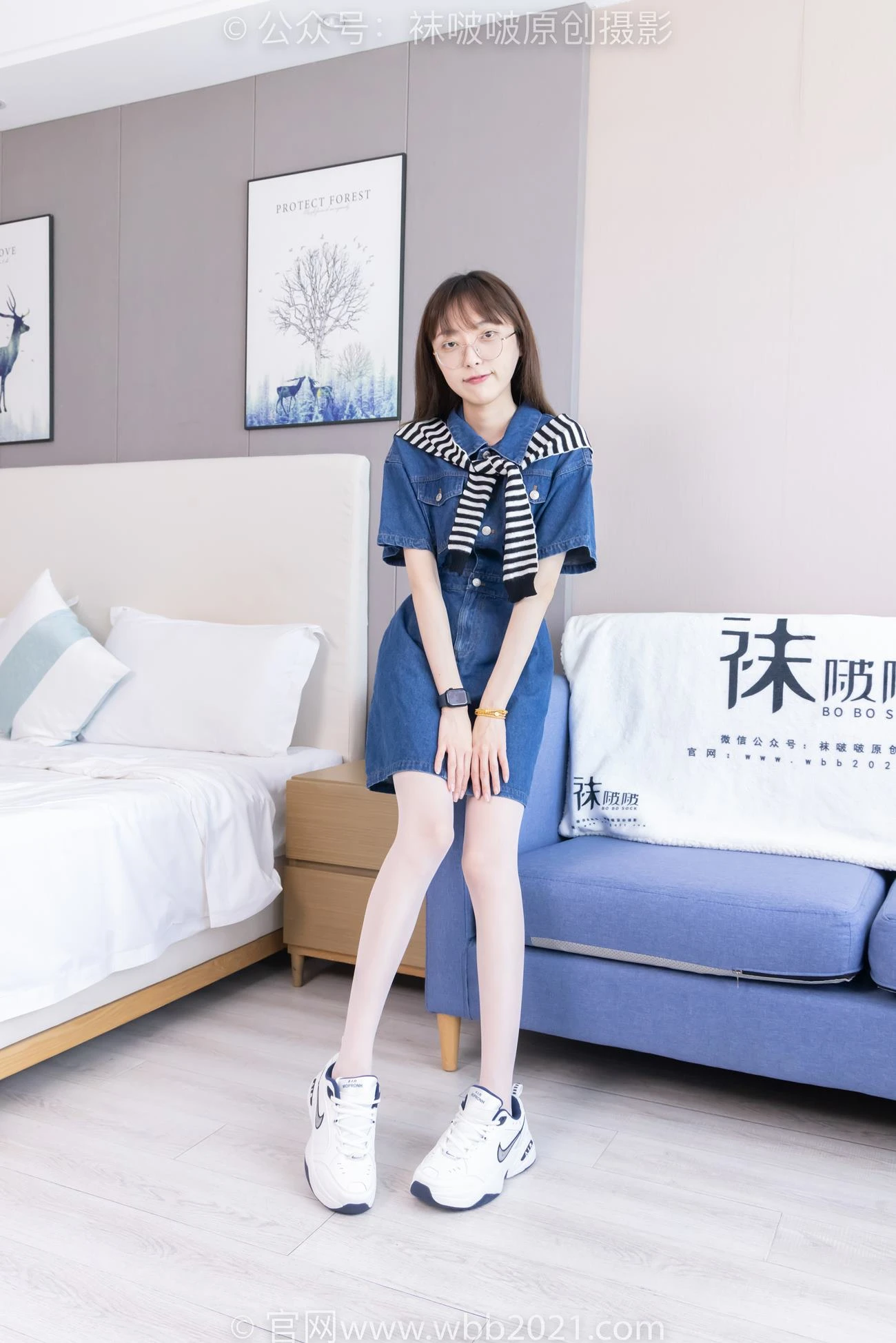 [BoBoSocks袜啵啵]NO.435 稚予-板鞋、运动鞋、白丝、肉丝[150P/1V/6.25GB]