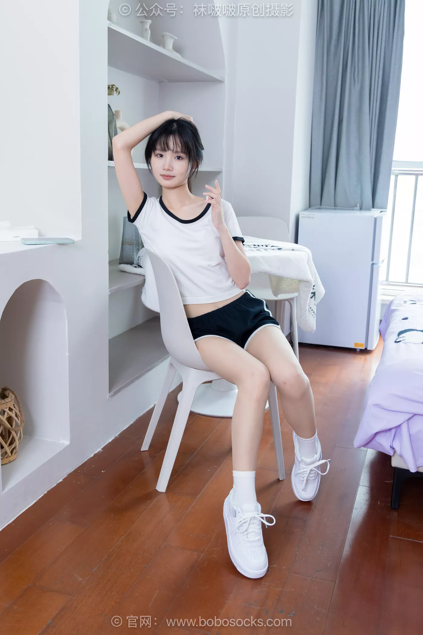 [BoBoSocks袜啵啵]NO.488 甜甜圈 板鞋、白棉袜、薄肉丝[146P/1V/7.21GB]