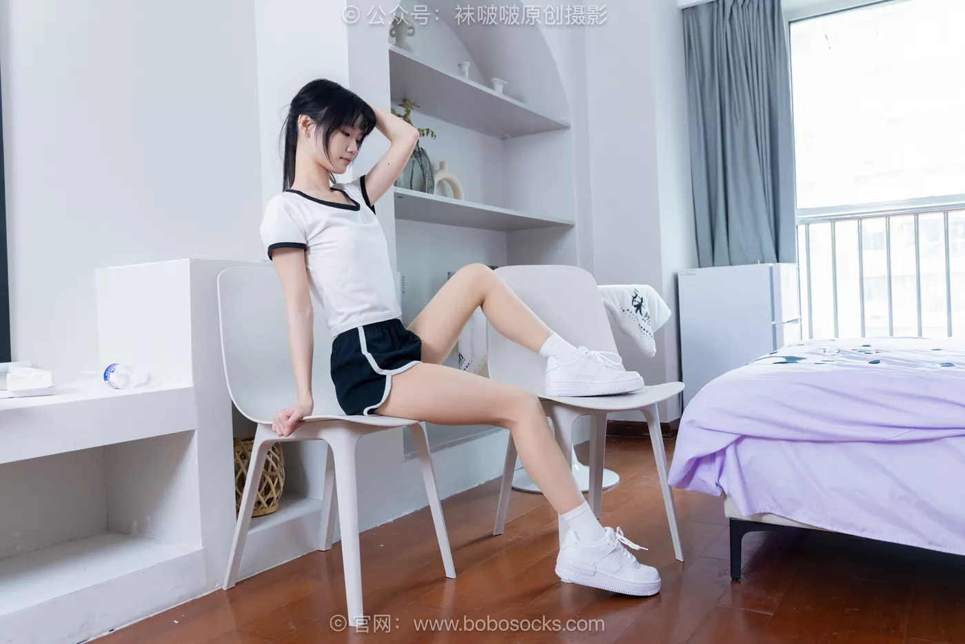 [BoBoSocks袜啵啵]NO.488 甜甜圈 板鞋、白棉袜、薄肉丝[146P/1V/7.21GB]
