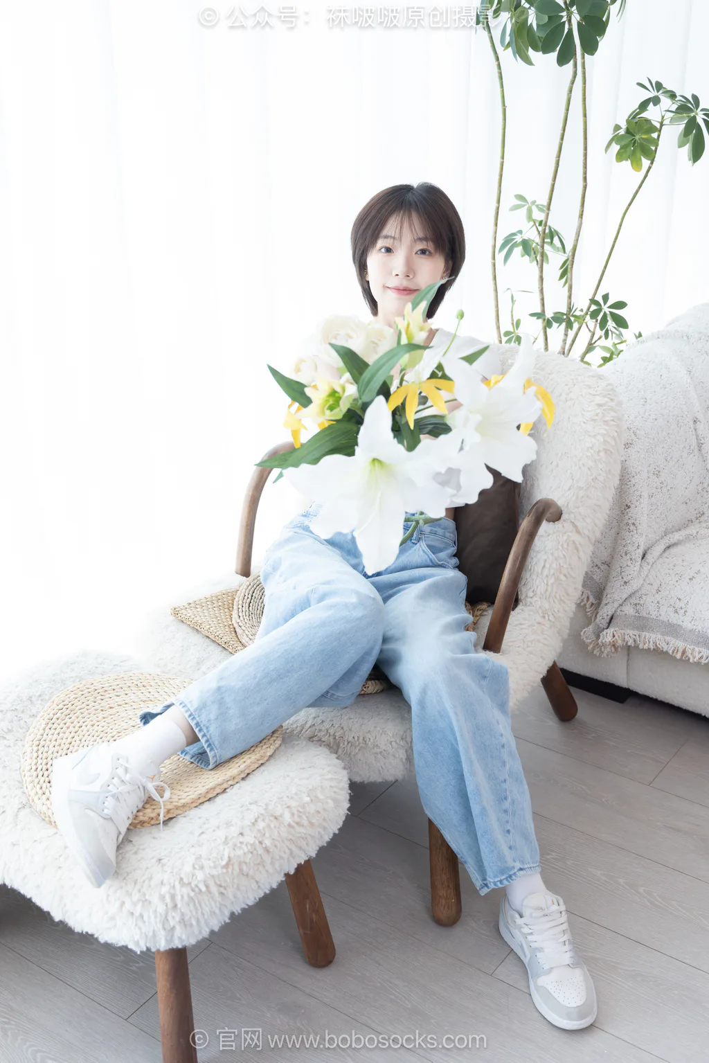 [BoBoSocks袜啵啵]NO.708 小甜豆-板鞋、纯白棉袜、裸足[170P/1V/6.27GB]