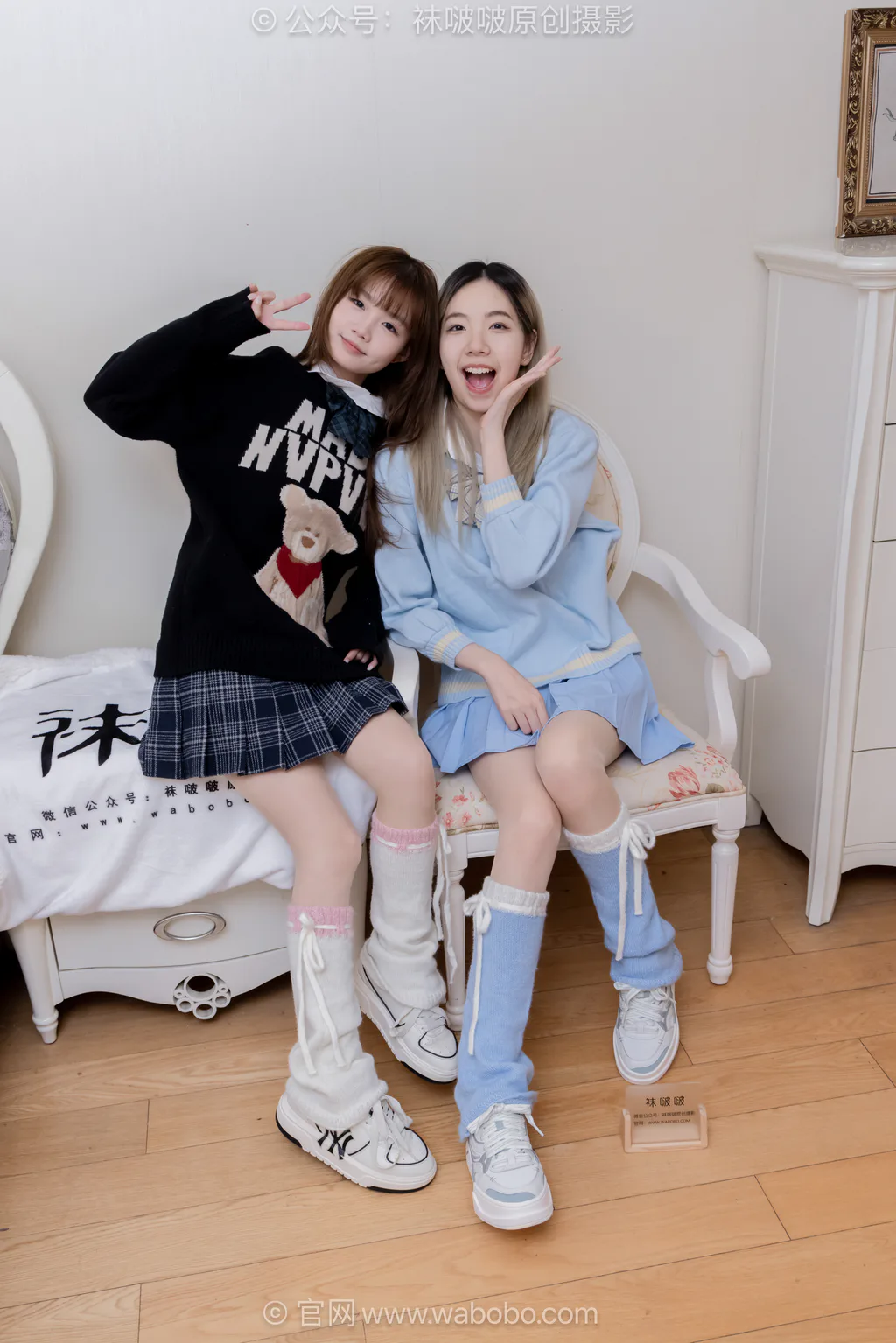 [BoBoSocks袜啵啵]NO.680 小甜豆&甜甜圈-板鞋、腿套、白棉袜、薄肉丝[170P/1V/8.70GB]
