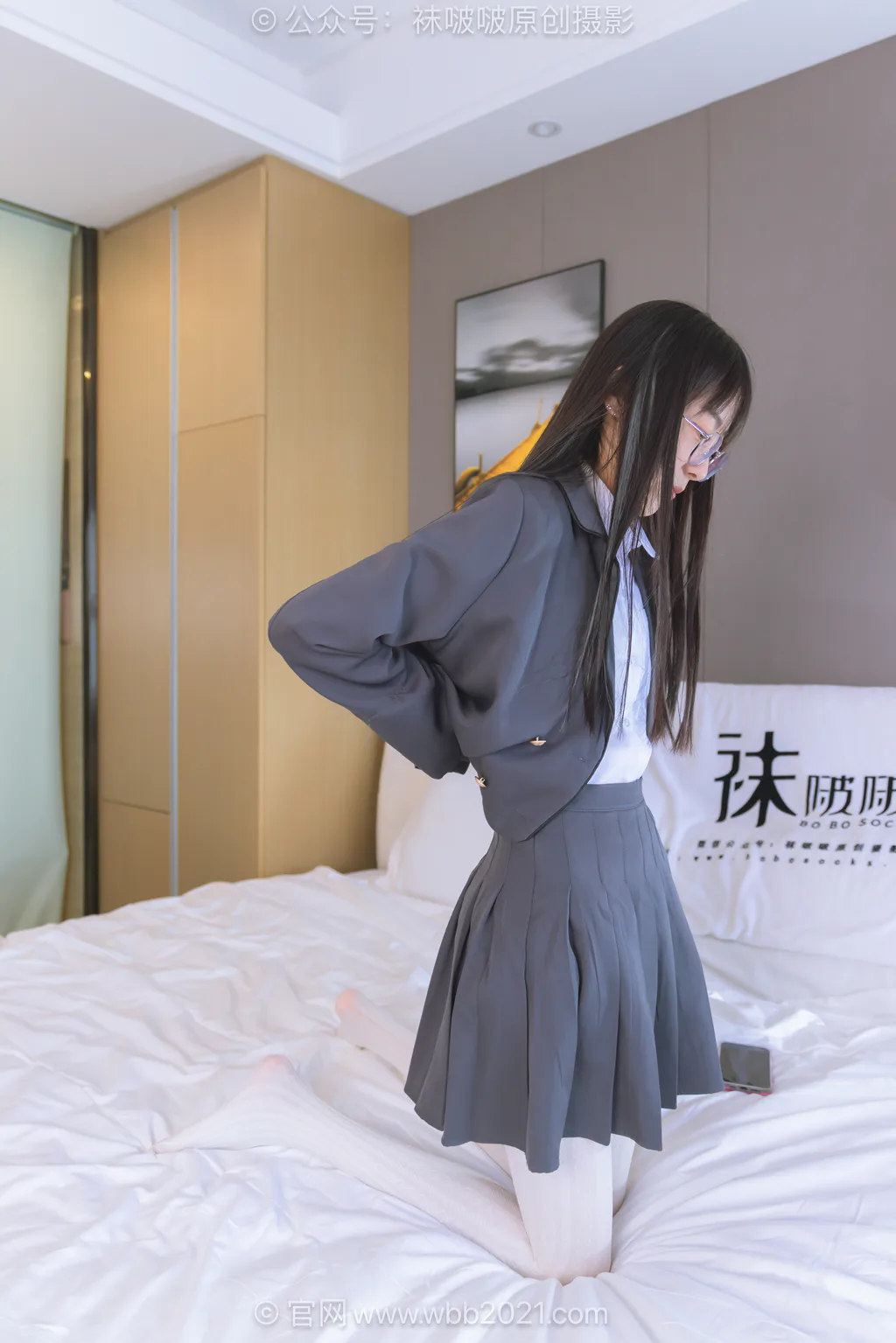 [BoBoSocks袜啵啵]NO.637 稚予-短靴、厚白丝、学苑风[140P/1V/5.69GB]