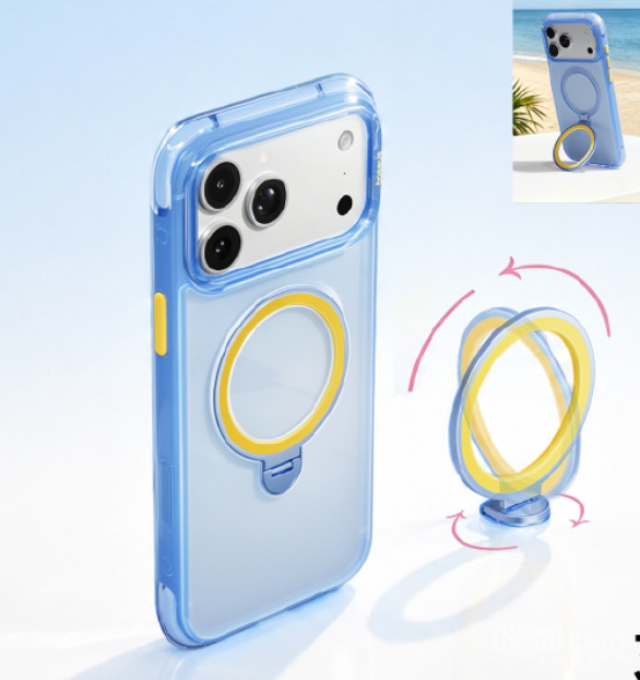 倍思推出iPhone 18 Pro环立壳 柔感指环+360°液态硅胶