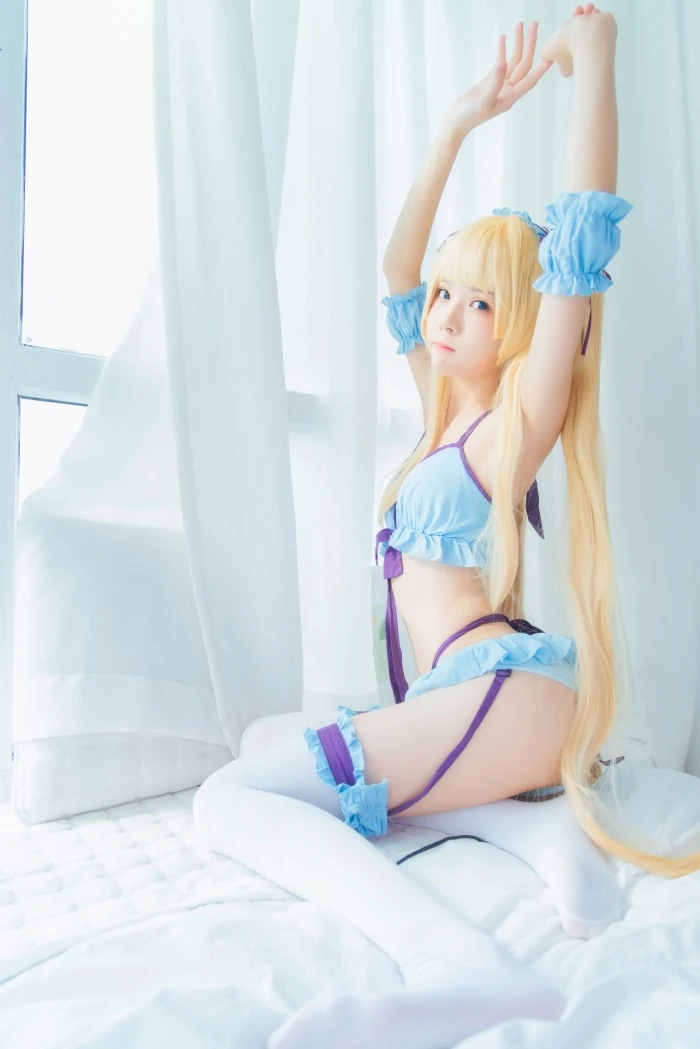 萝莉风COS 桜桃喵 – 蓝色 英梨梨COS 01 [53P/582MB]
