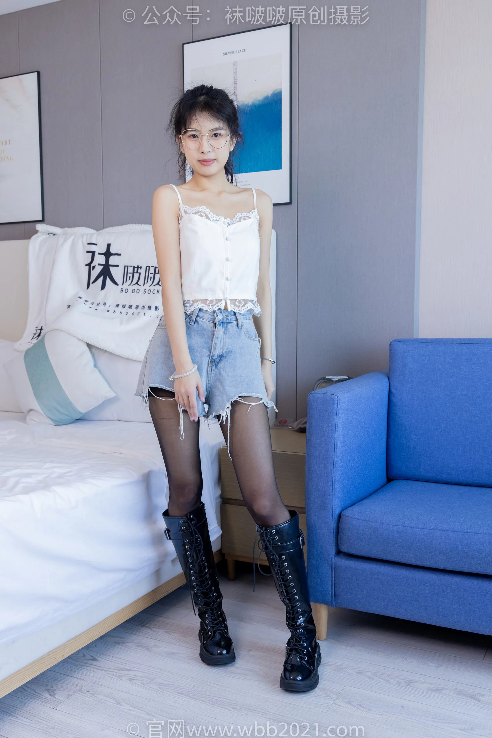 [BoBoSocks袜啵啵]NO.383 奶油-长靴、高跟长靴、黑丝、往袜、裸足[150P/1V/6.52GB]