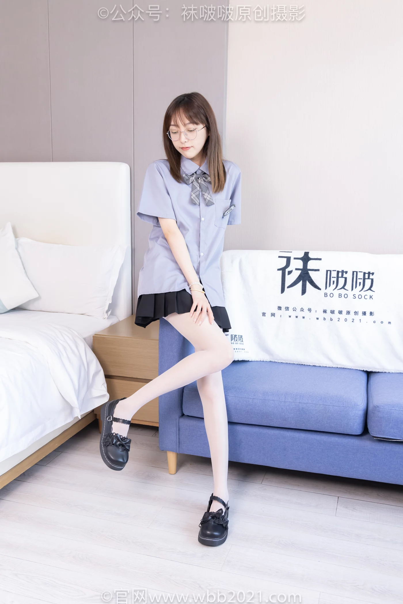 [BoBoSocks袜啵啵]NO.460 稚予-JK至服、皮鞋、帆布鞋、薄白丝[163P/1V/7.15GB]