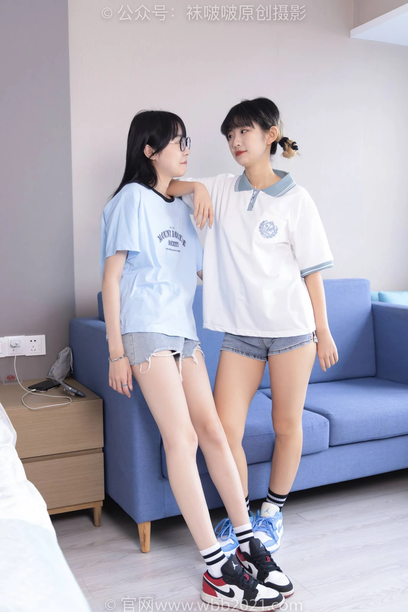 [BoBoSocks袜啵啵]NO.520 稚予&砂糖 板鞋、黑棉袜、白棉袜、裸足[160P/1V/5.71GB]
