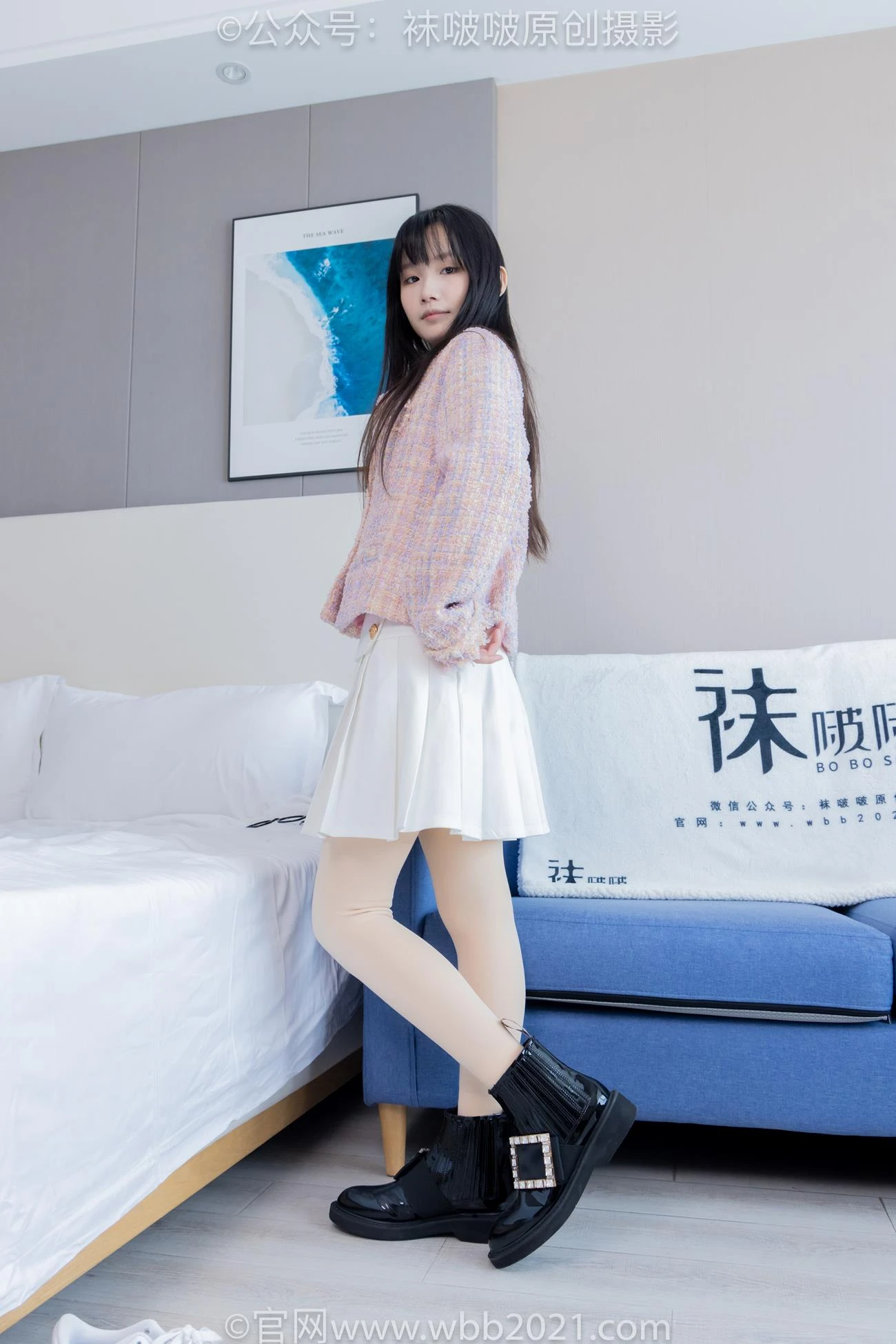 BoBoSocks袜啵啵 NO.438 甜甜圈-皮鞋、板鞋、白棉袜、黑色踩脚袜[150P/1V/7.28GB]