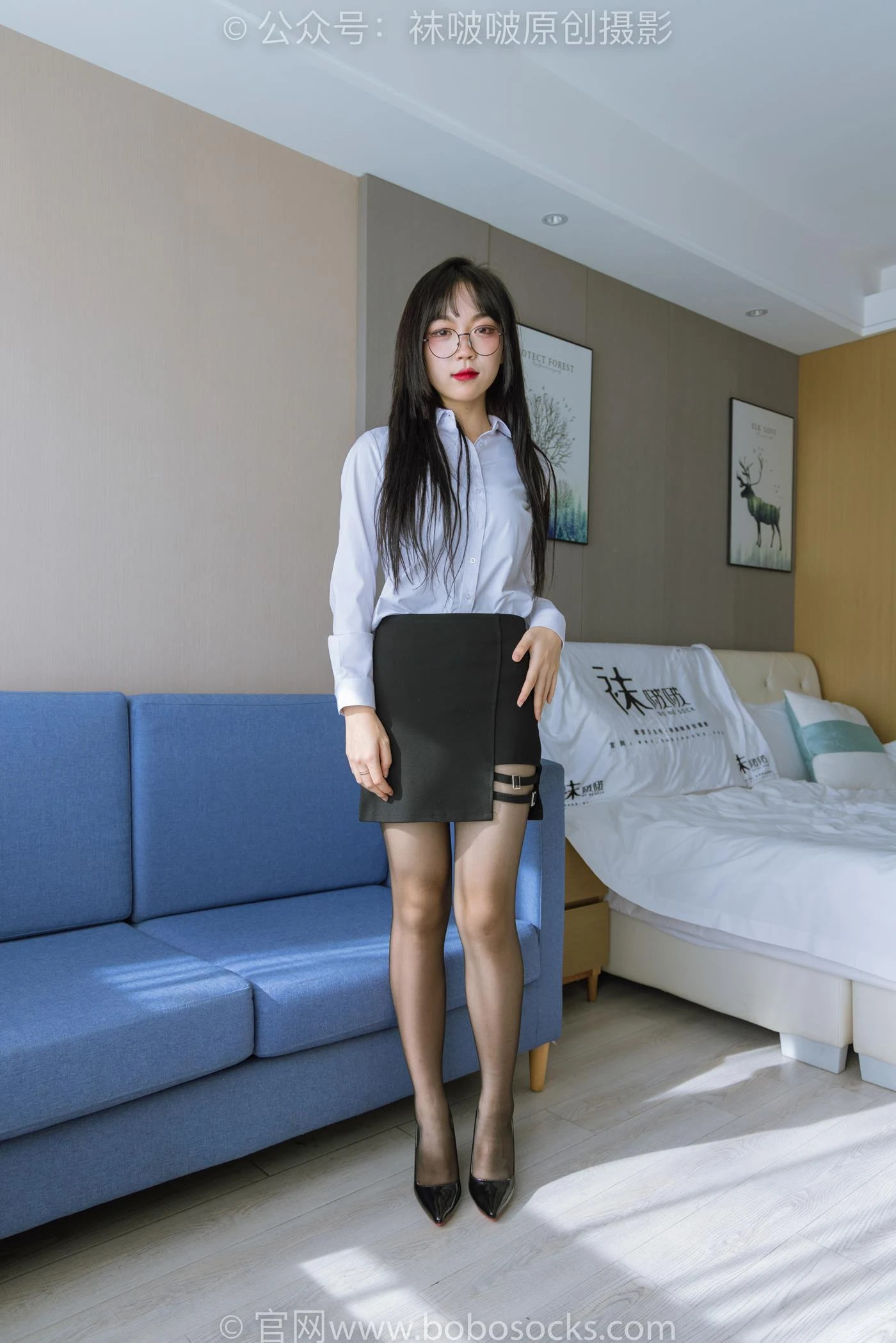 [BoBoSocks袜啵啵]NO.185 周周-ol至服、高跟鞋、黑丝[140P/1V/5.68GB]