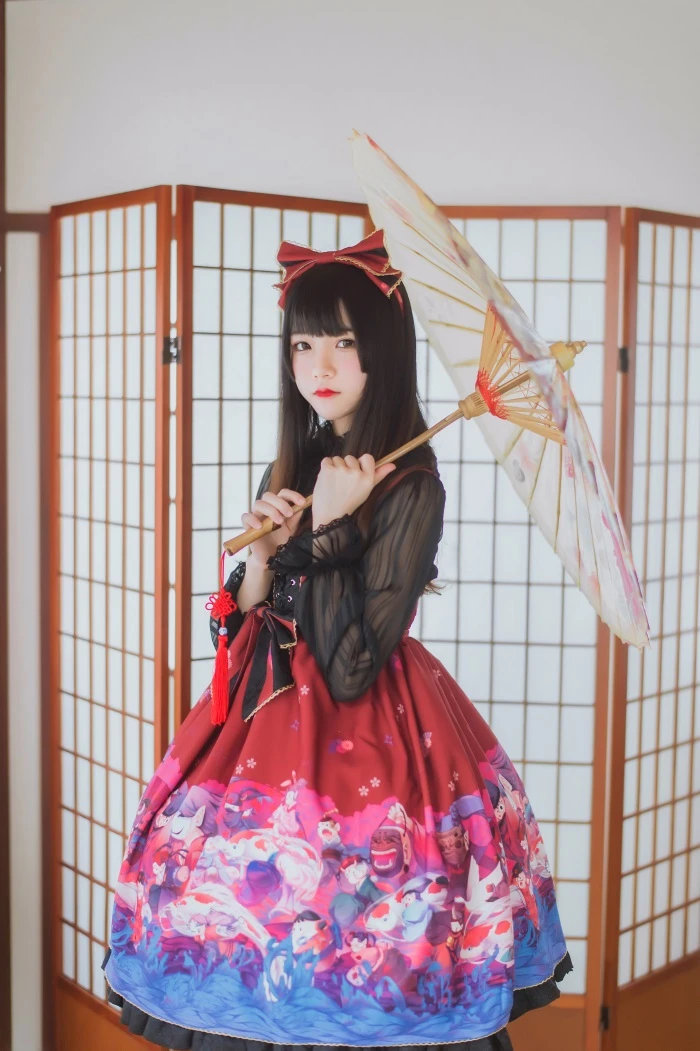 萝莉风COS 桜桃喵 – 和风lolita [22P/162MB]