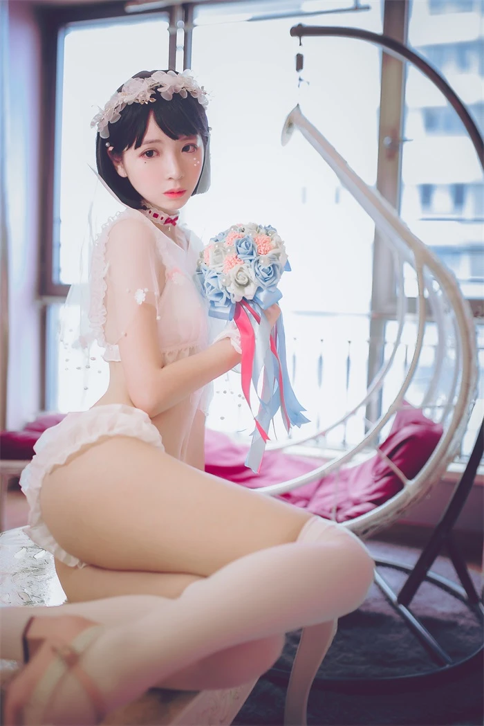 网红Coser@疯猫ss – 梦中的婚礼 洁白的婚纱 [49P/319MB]