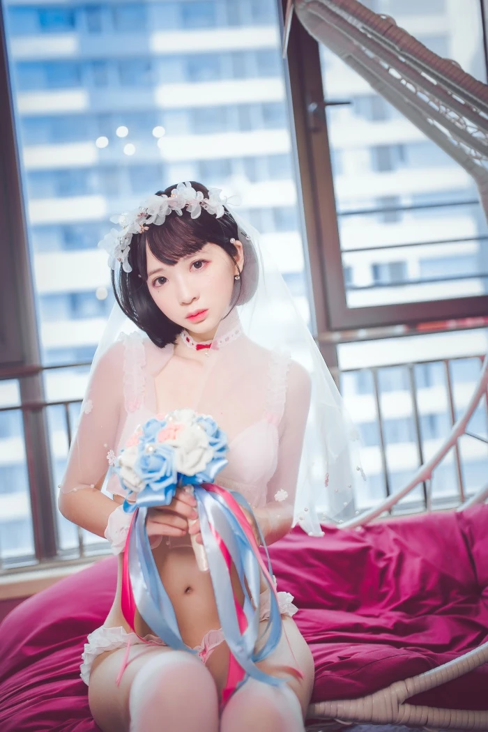 网红Coser@疯猫ss – 梦中的婚礼 洁白的婚纱 [49P/319MB]
