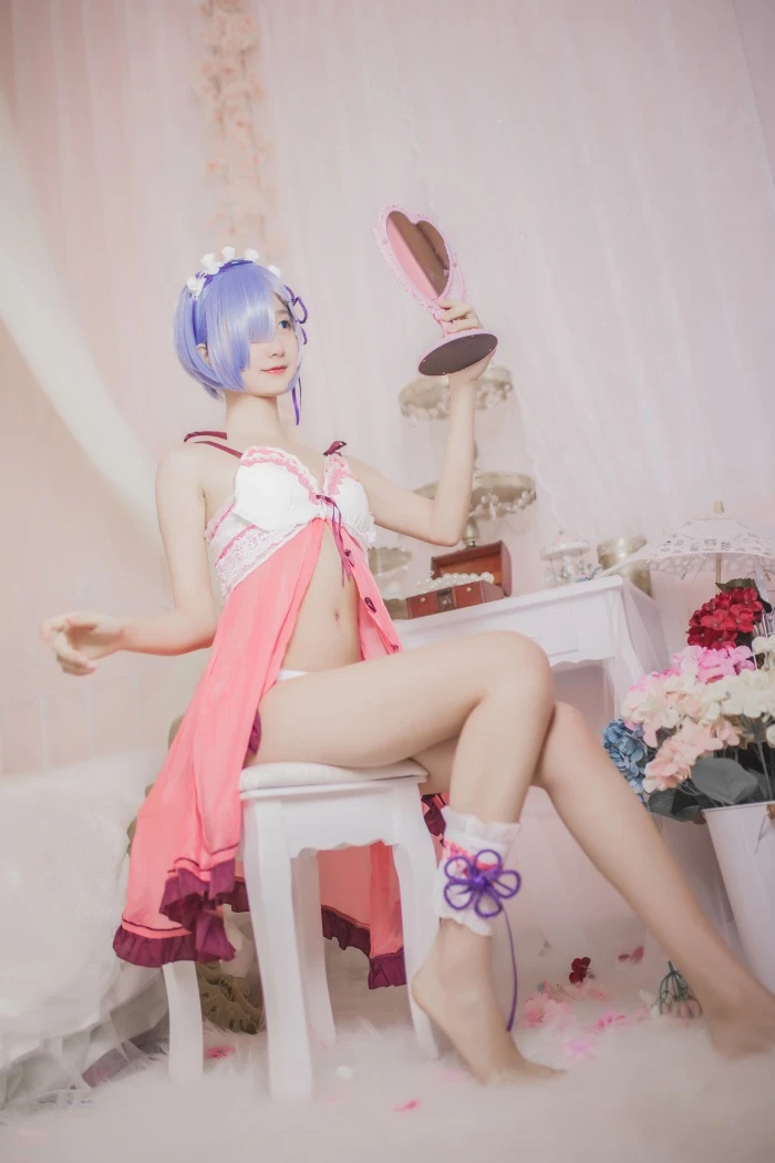 网红Coser@木绵绵OwO – 蕾姆睡衣 [24P/164MB]