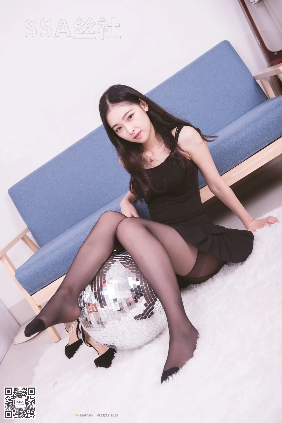 [SSA丝社]超清写真 NO.122 文娟 无法抵挡的黑色脚尖加固丝袜 [129P/1.25GB]