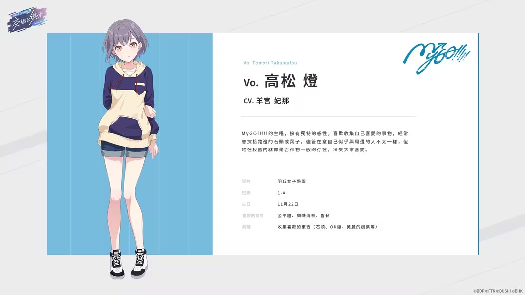 BanGDream新手游《Our Notes》公开mygo乐队介绍