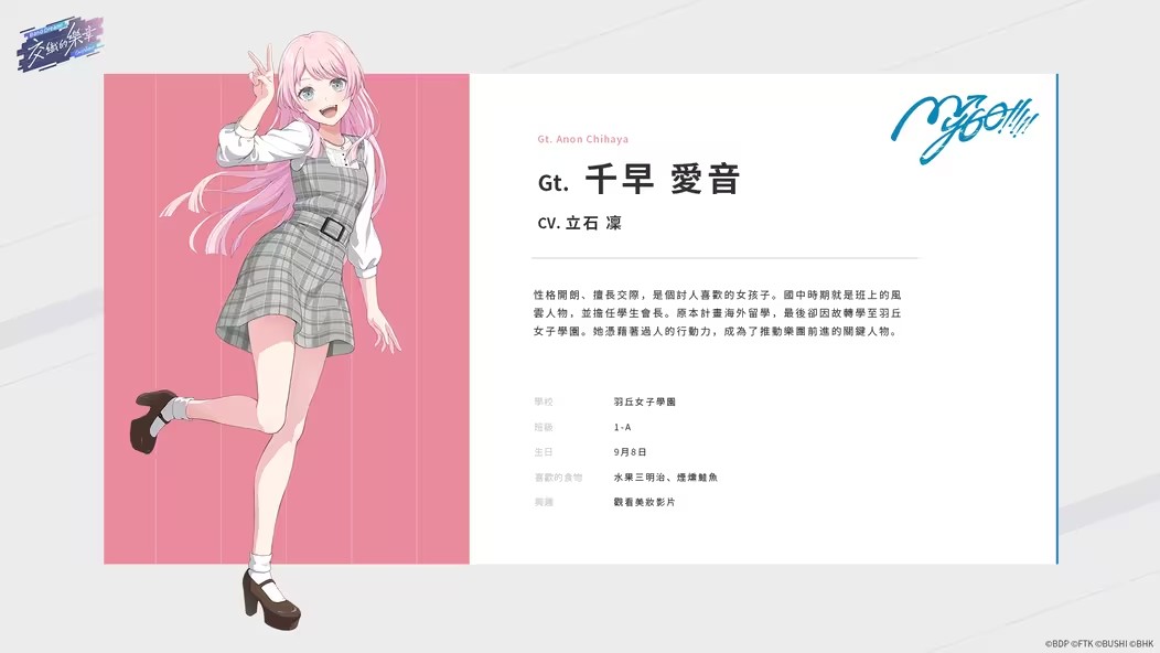 BanGDream新手游《Our Notes》公开mygo乐队介绍