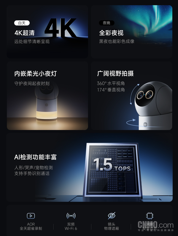 429元起！小米智能摄像机5 Pro全彩夜视开启众筹预约