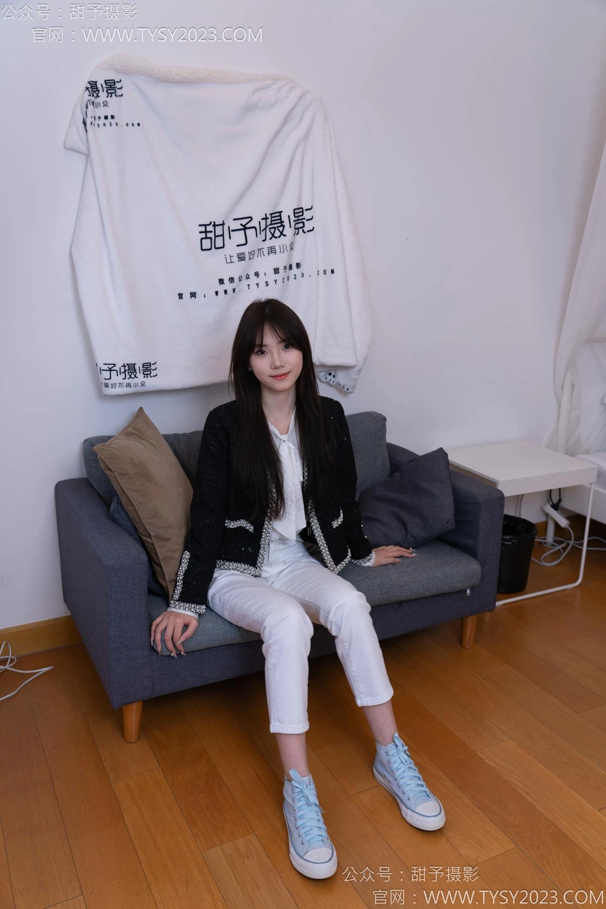 甜予摄影 NO.171 璇璇-帆布鞋、白棉袜、抖腿剧情[151P/2V/10.5GB]