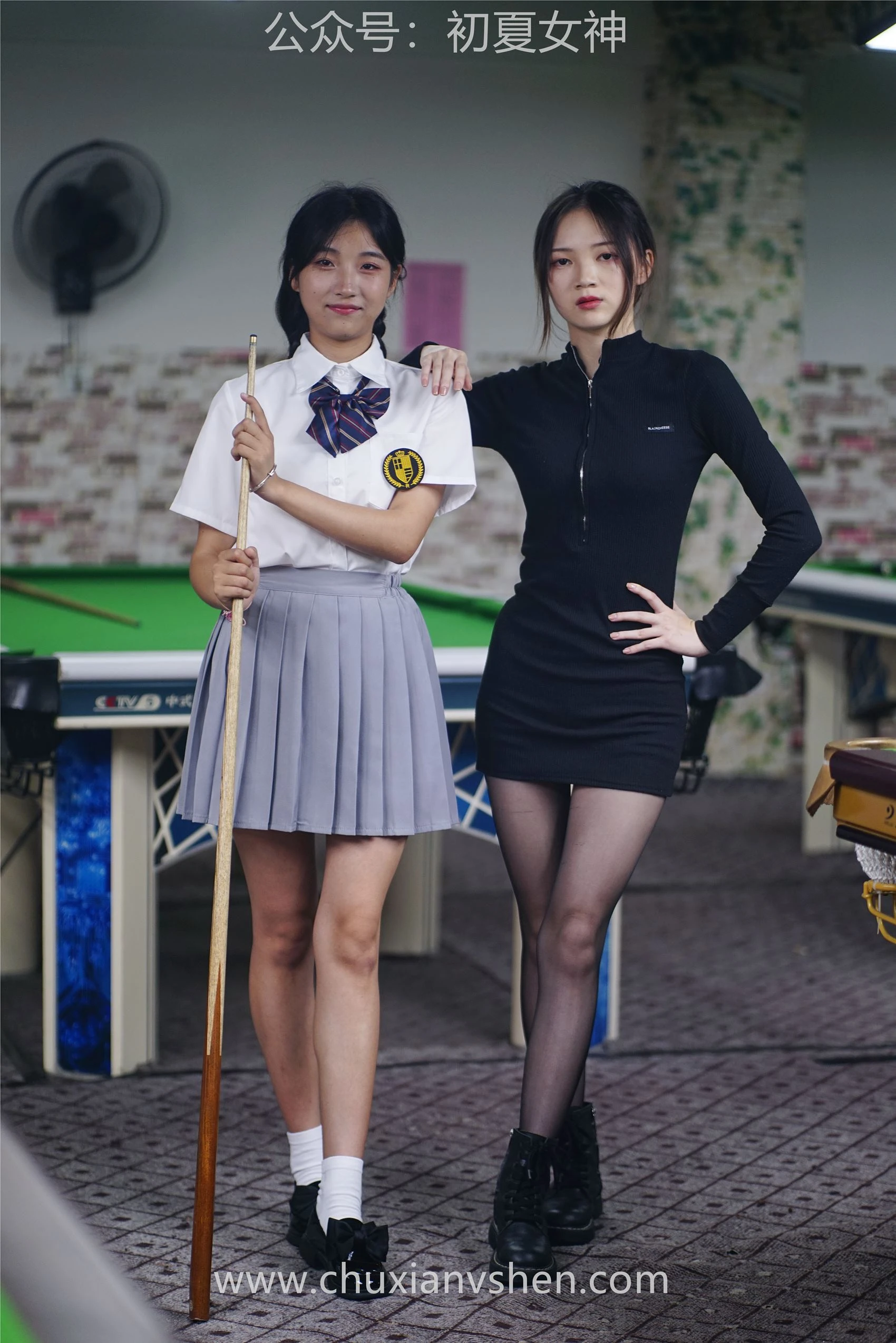 [初夏女神] NO.096 大发&点点~《姐妹同台》行不行台球桌碰一碰 [133P/1V/8.81G]
