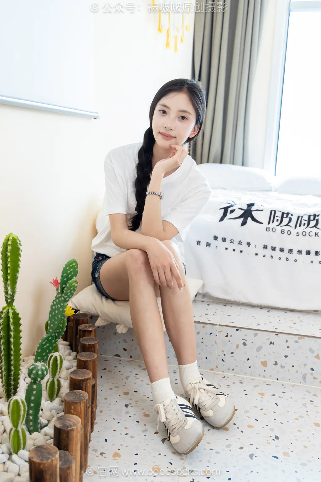 [BoBoSocks袜啵啵]NO.723 珍珠-德训鞋、纯白棉袜、裸足[150P/1V/5.45GB]