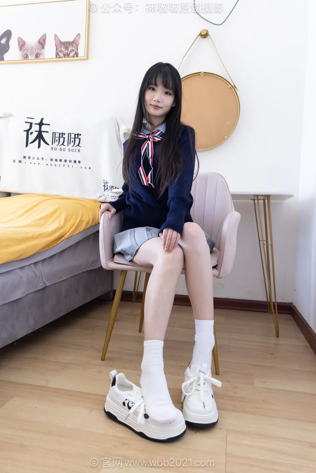 [BoBoSocks袜啵啵]NO.635 甜甜圈-板鞋、白棉袜、裸足、学苑风[186P/1V/6.38GB]