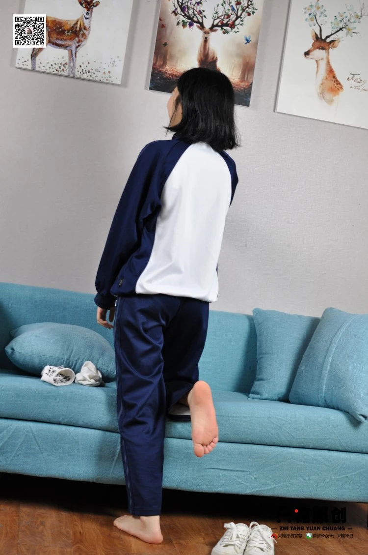 只糖棉袜 NO.003 嘉欣－运动风白棉袜 [166P/1V/522MB]