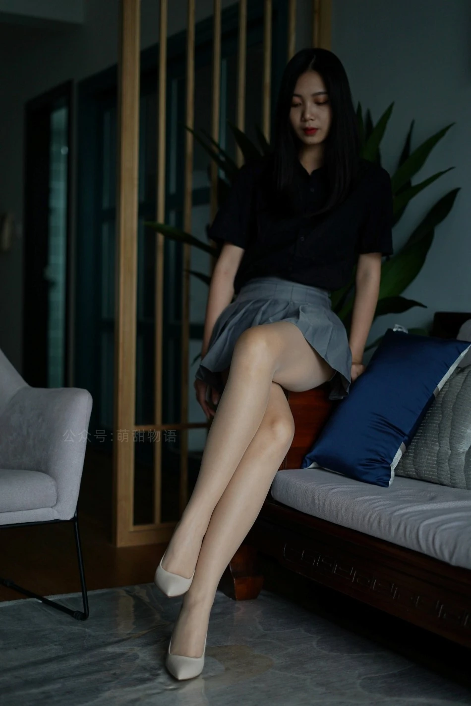 [萌甜物语]XM121《短裙黑衬衣-小苏》[96P/1V/222MB]